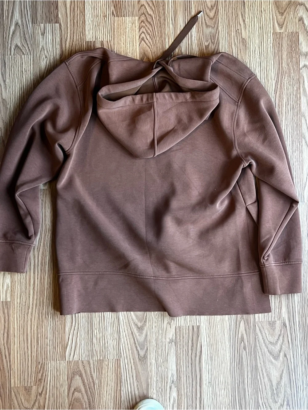 Womens CALIA Brown Side Slit Pullover Hoodie Sweater